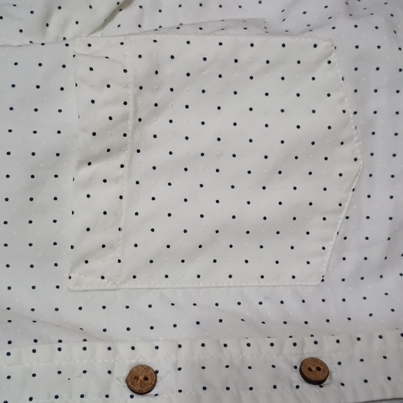 Well Dressed Wolf Mini Dots Collection Button Up Off White Dots Size 12Y - Picture 3 of 8